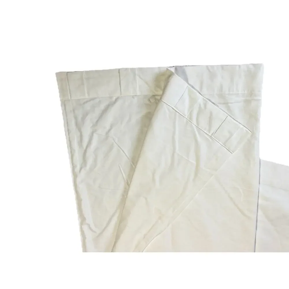 1 Single Crate & Barrel Wallace Curtain Panel in Solid White 52 x 84 Rod Pocket